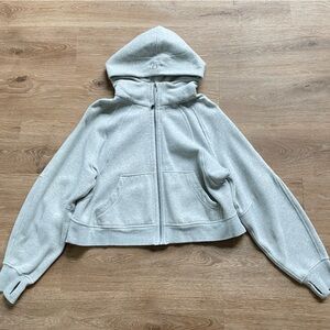 lululemon Scuba Oversized Full Zip Hoodie Heathered Core Ultra Light Grey
